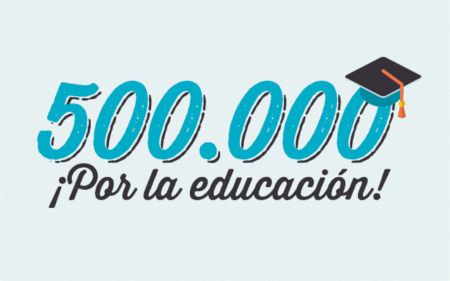 500.000 por la educación