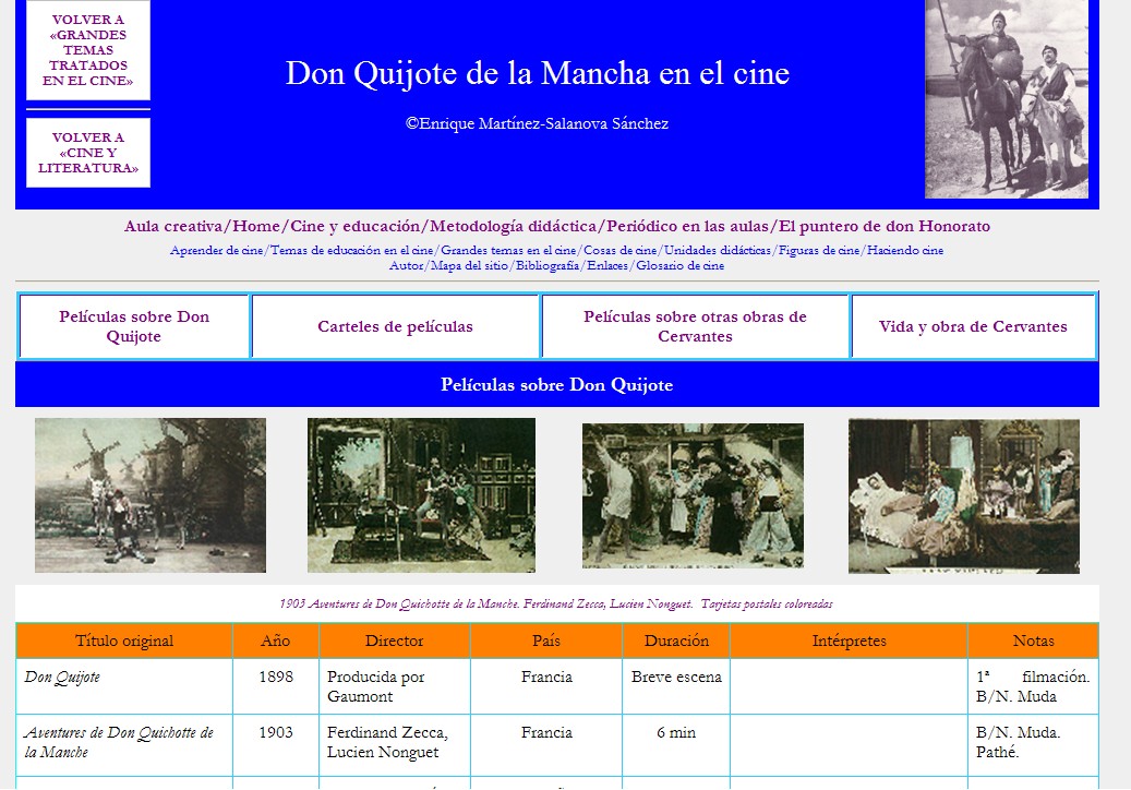 Don Quijote de la Mancha en el cine | Recurso educativo 34495