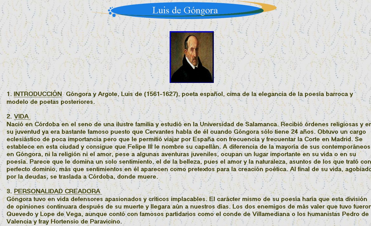Luis de Góngora | Recurso educativo 35179