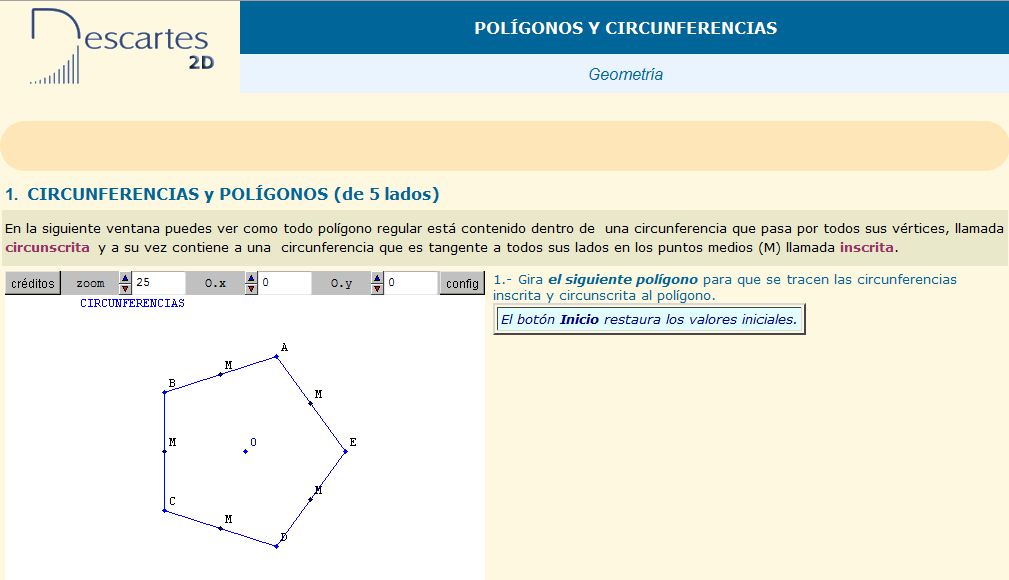 Circunferencias y polígonos | Recurso educativo 37178