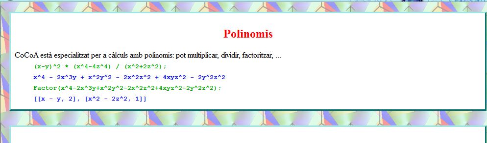 Càlcul de polinomis | Recurso educativo 37614