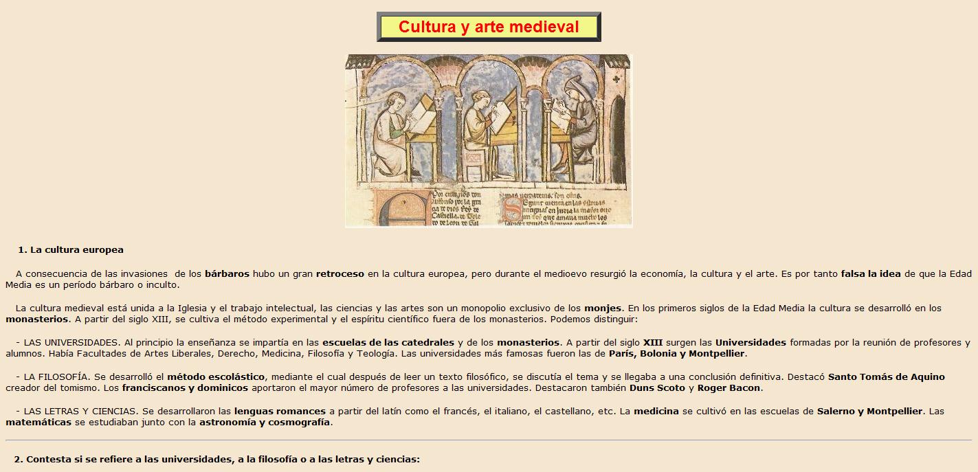 Cultura y arte medieval | Recurso educativo 37700