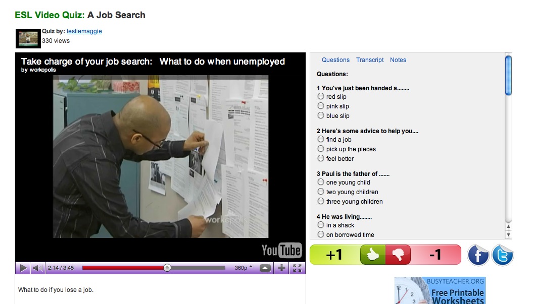 Video: A Job Search | Recurso educativo 38711
