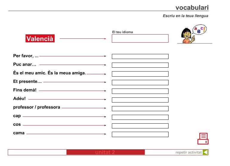 Vocabulari valencià | Recurso educativo 39533
