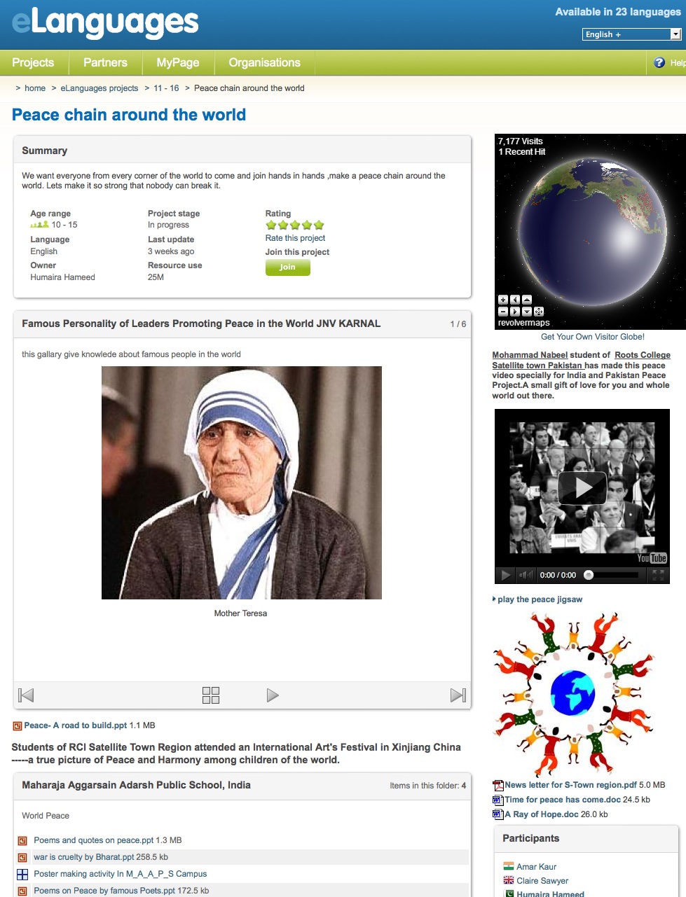 Peace chain around the world | Recurso educativo 40737
