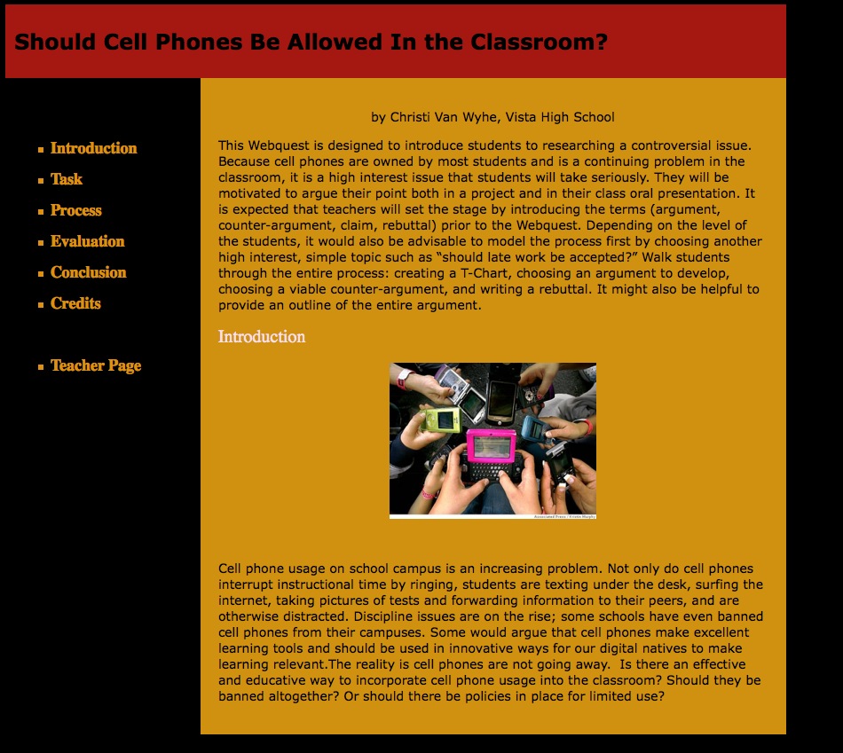 Should cell phones be allowed in the Classroom? | Recurso educativo 41666