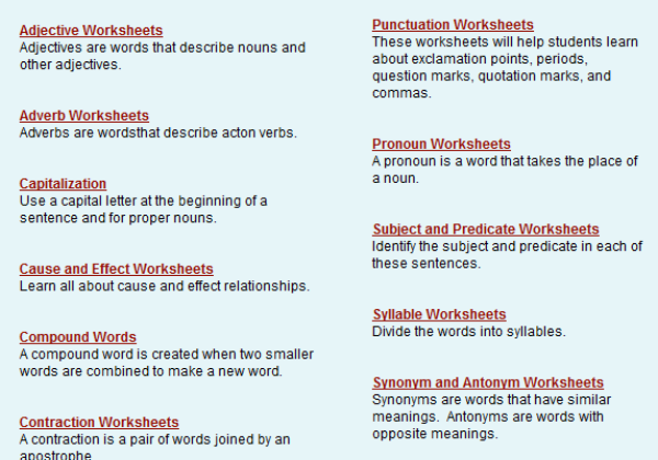 Website: Grammar worksheets | Recurso educativo 43053