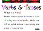Verbs and tenses | Recurso educativo 43083