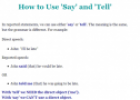 How to use 'say' and 'tell' | Recurso educativo 61959