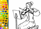 ¡A Colorear!: Dama violinista | Recurso educativo 28960
