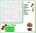 Sopa de letras: flores | Recurso educativo 7114