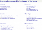 Classroom Language: The beginning of the lesson | Recurso educativo 8987