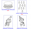 Birthday colouring pages | Recurso educativo 75675