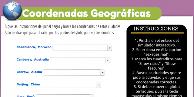 Simulador Coordenadas Geográficas | Recurso educativo 675183