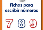 Fichas para escribir números, siete, ocho y nueve | Recurso educativo 732309