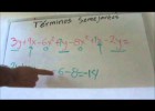 Términos semejantes, suma y resta de polinomios | Recurso educativo 764260