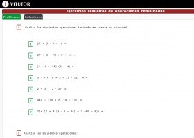 Ejercicios resueltos de operaciones combinadas | Recurso educativo 773765