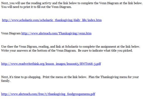 Webquest: Thanksgiving journey | Recurso educativo 43096