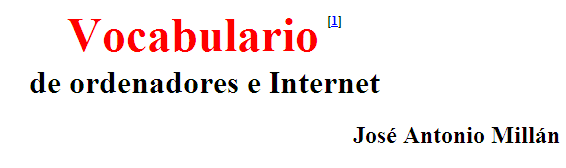 Vocabulario de ordenadores e Internet | Recurso educativo 46032